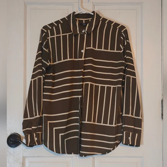 Rails Matching Set Elias Top Damani Pant Brown Line Art Size Small - Picture 11 of 16